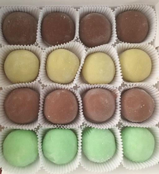 mochi con fresa